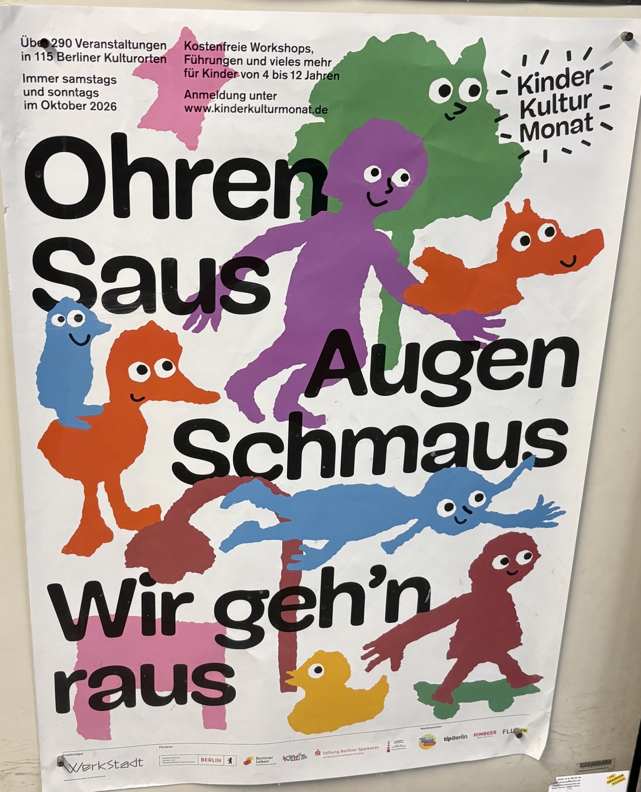 Kinder Kultur Monat - Ohren Saus Augen Schmaus Wir geh'n raus